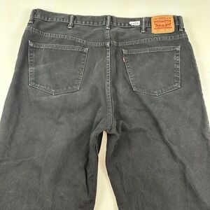 Y2K Levi's 560 Jeans Mens Actual 44X28 Loose Fit Tapered Leg Black Cotton Denim